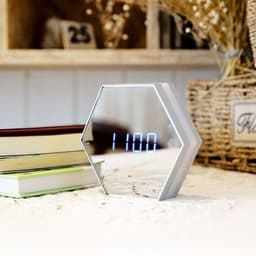image-Mirror LED Alarm Clock