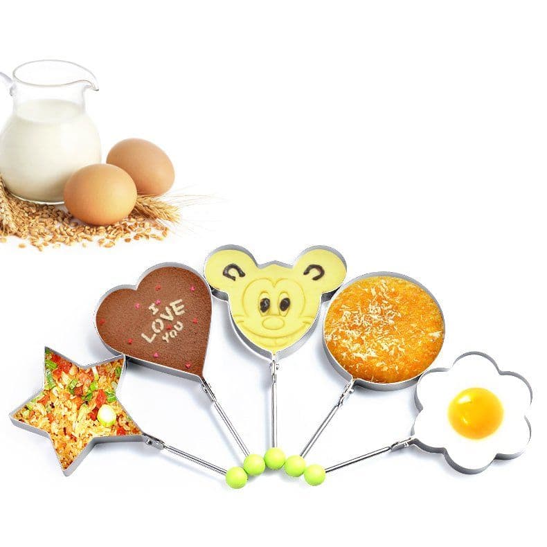 image-Stainless Steel Egg Mold Set 5pcs