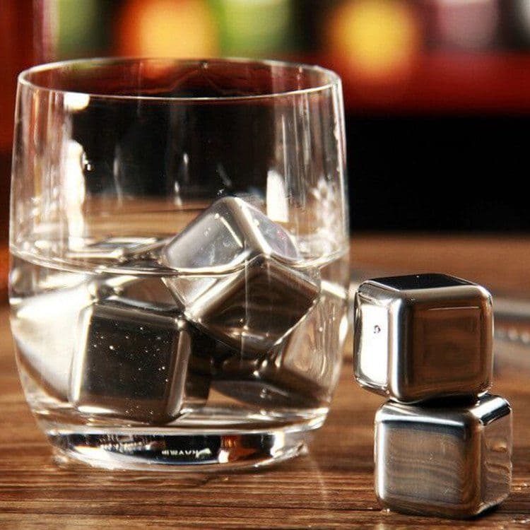 image-Stainless Steel Ice Cubes