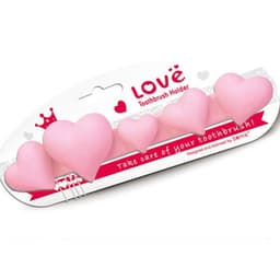 image-Red Heart Toothbrush Holder