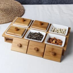 image-Bamboo Condiment Storage Boxes