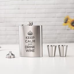 image-Square Monogram Flask