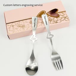 image-Two Hearts Spoon and Fork Set