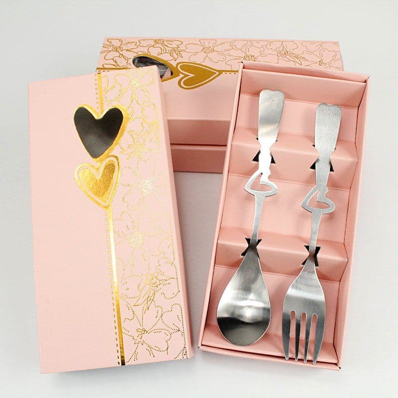 image-Two Hearts Spoon and Fork Set