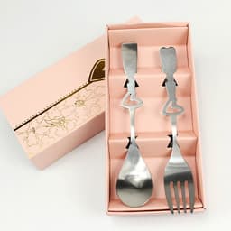 image-Two Hearts Spoon and Fork Set