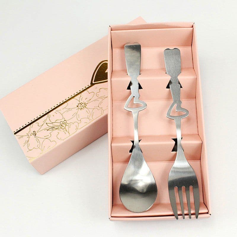 image-Two Hearts Spoon and Fork Set