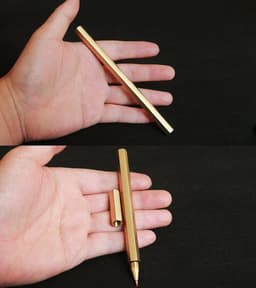 image-Hexagon Brass Pen