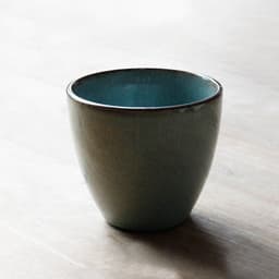 image-Handmade Pottery Retro Green Ceramic Cup