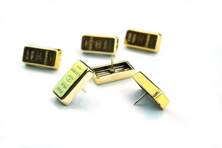 image-Gold Bullion Pushpins