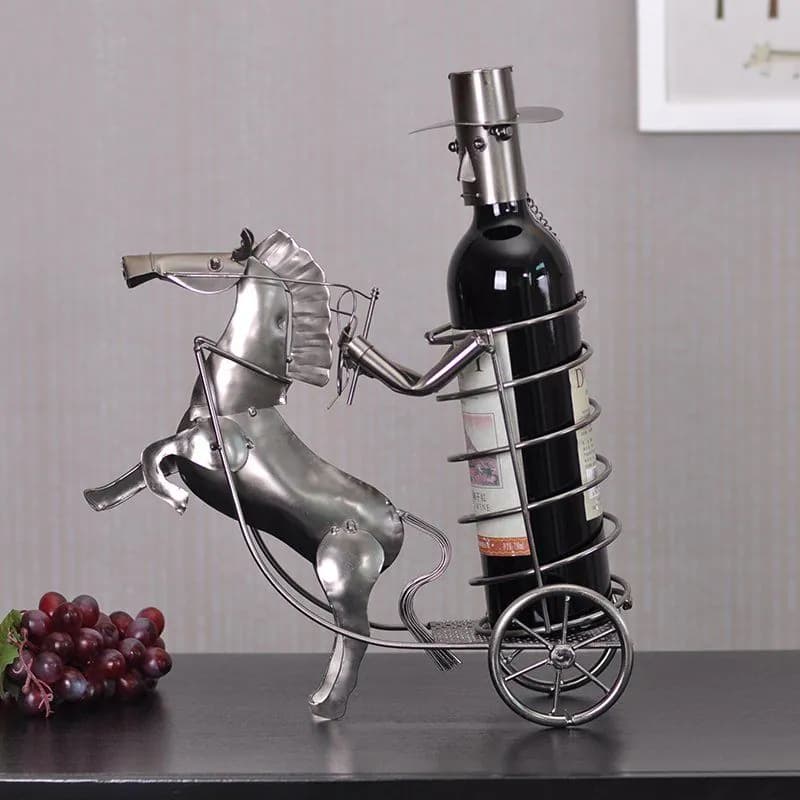 image-Creative Gentleman Carriage Decorative Wine Racks