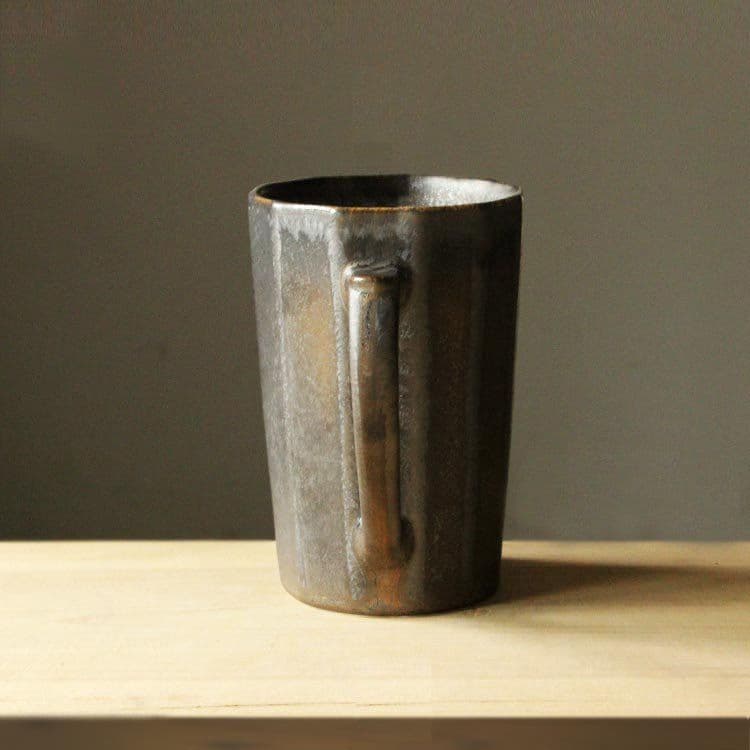 image-Handmade Multi-faceted Gilt Coffee Mug