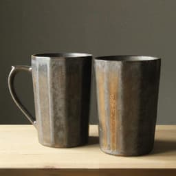 image-Handmade Multi-faceted Gilt Coffee Mug