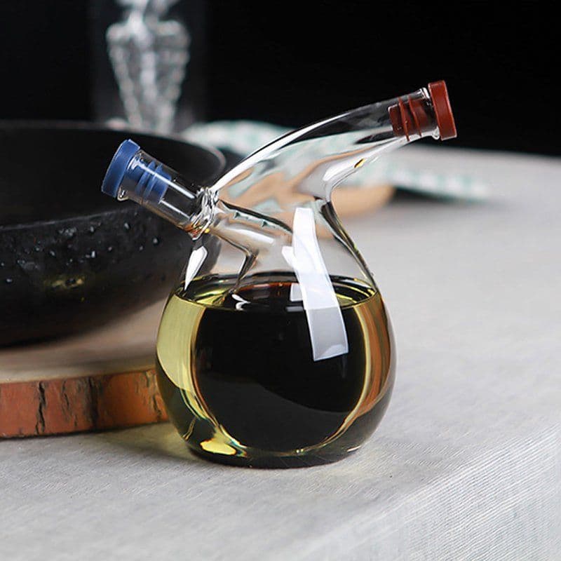 image-Oil & Vinegar Round Glass