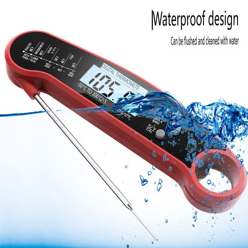 image-BBQ Instant Read Meat Thermometer Waterproof Digital Food Probe