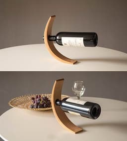 image-Gravity Bamboo Bottle Holder