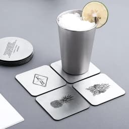 image-Personalized Stainless Steel Coasters