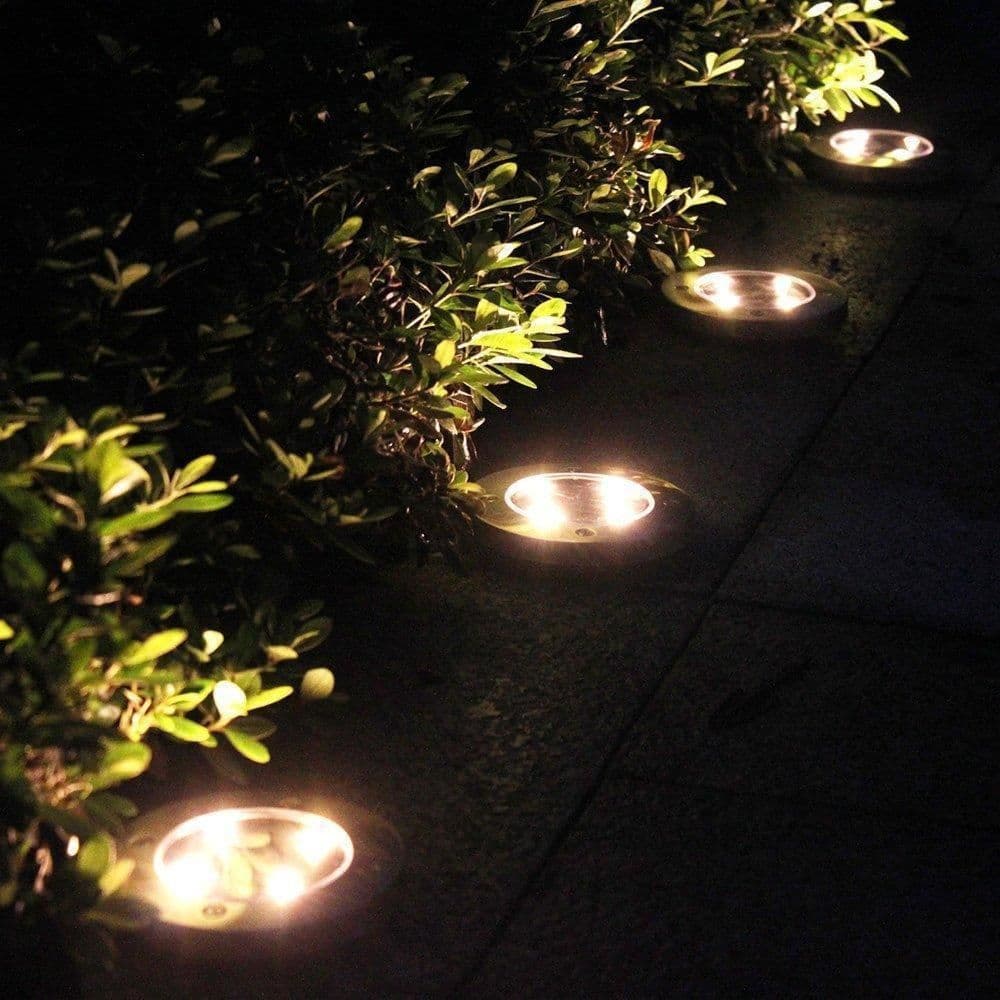 image-LED Solar Powered In-Ground Lights - Solar Pathway Lights