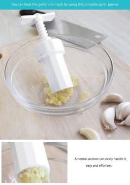 image-Portable Garlic Presser Crusher