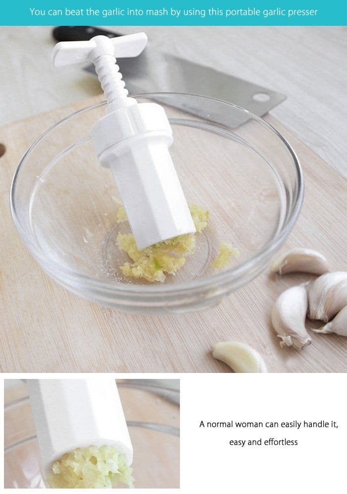 image-Portable Garlic Presser Crusher