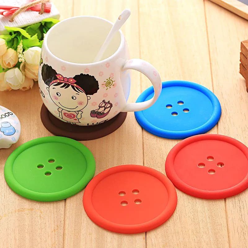 image-Silicone Button Coasters