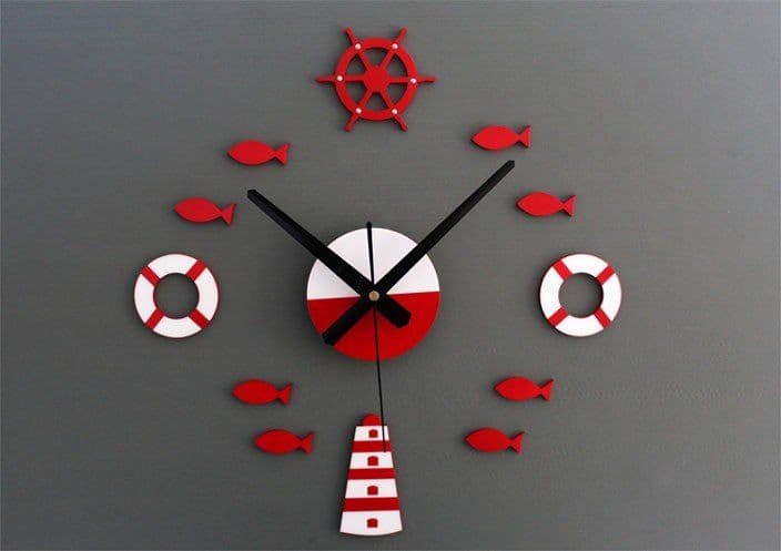 image-Diy Tower Rudder Buoy Combination Wall Clock