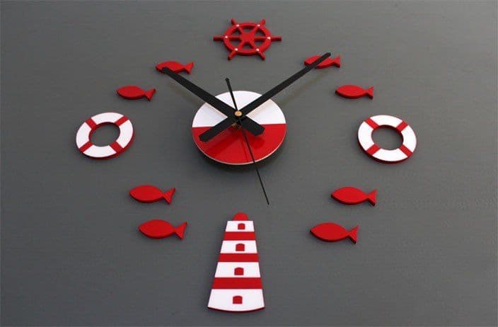 image-Diy Tower Rudder Buoy Combination Wall Clock