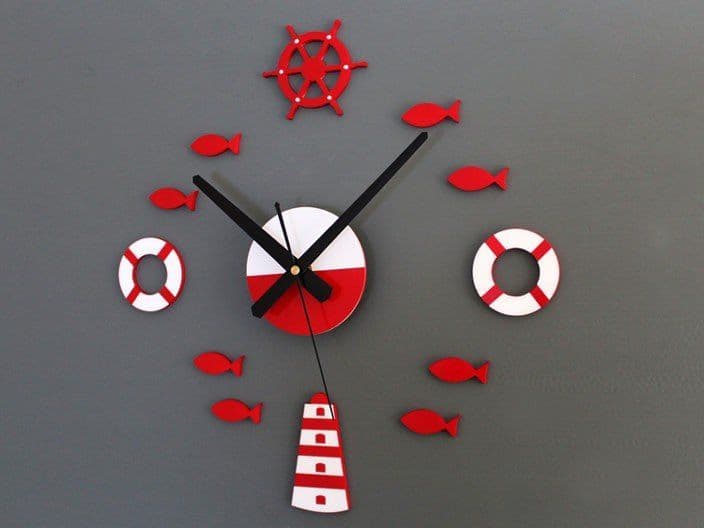 image-Diy Tower Rudder Buoy Combination Wall Clock