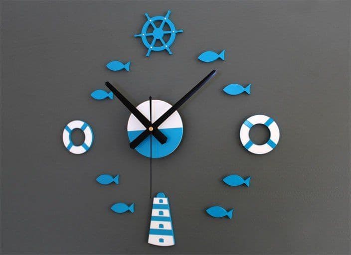 image-Diy Tower Rudder Buoy Combination Wall Clock