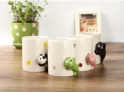 image-Lovely Hand-painted Animal Hide and Seek Cup