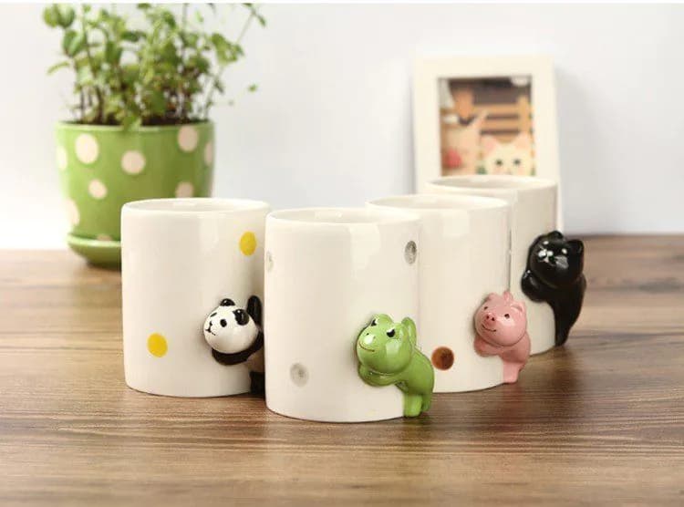 image-Lovely Hand-painted Animal Hide and Seek Cup