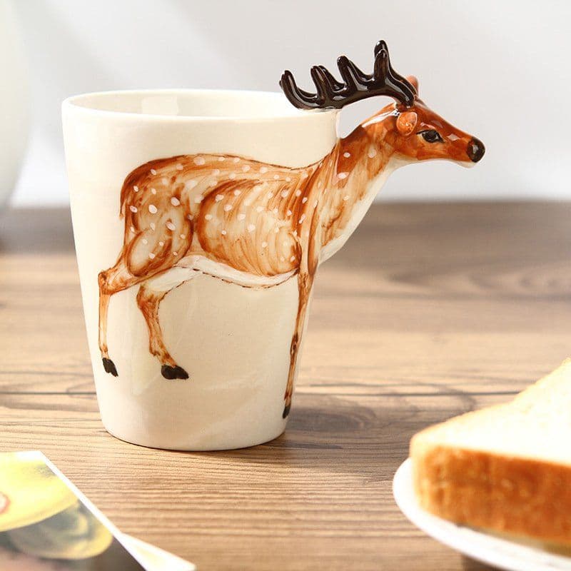 image-3D Animal Painted Coffee Mug
