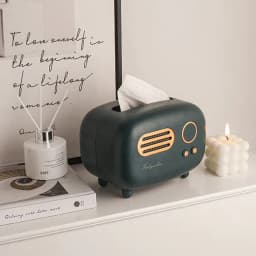 image-Retro Radio Inspired Tissue Box