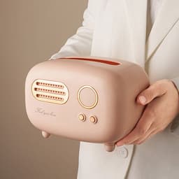 image-Retro Radio Inspired Tissue Box