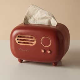 image-Retro Radio Inspired Tissue Box