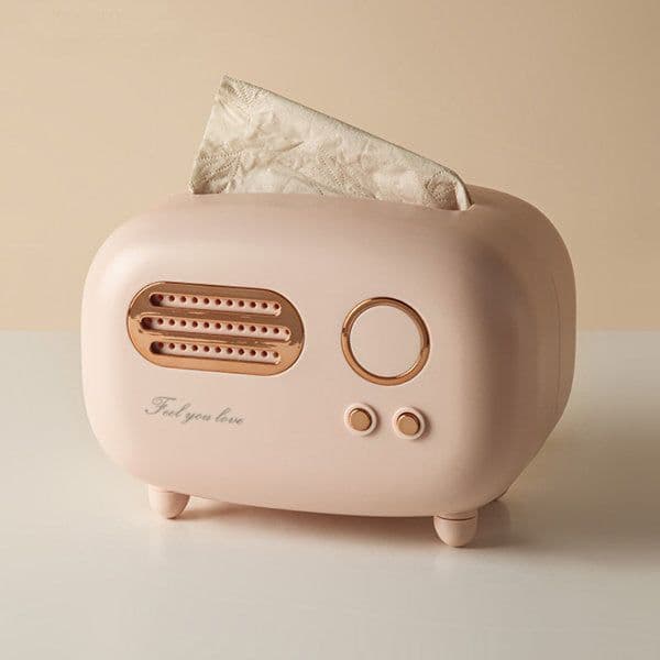image-Retro Radio Inspired Tissue Box