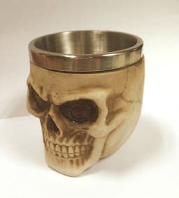 image-Stainless Steel Skull Wineglass