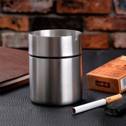 image-Stainless Steel Universal Ashtray For Car