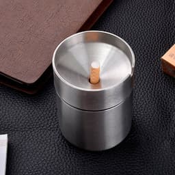 image-Stainless Steel Universal Ashtray For Car