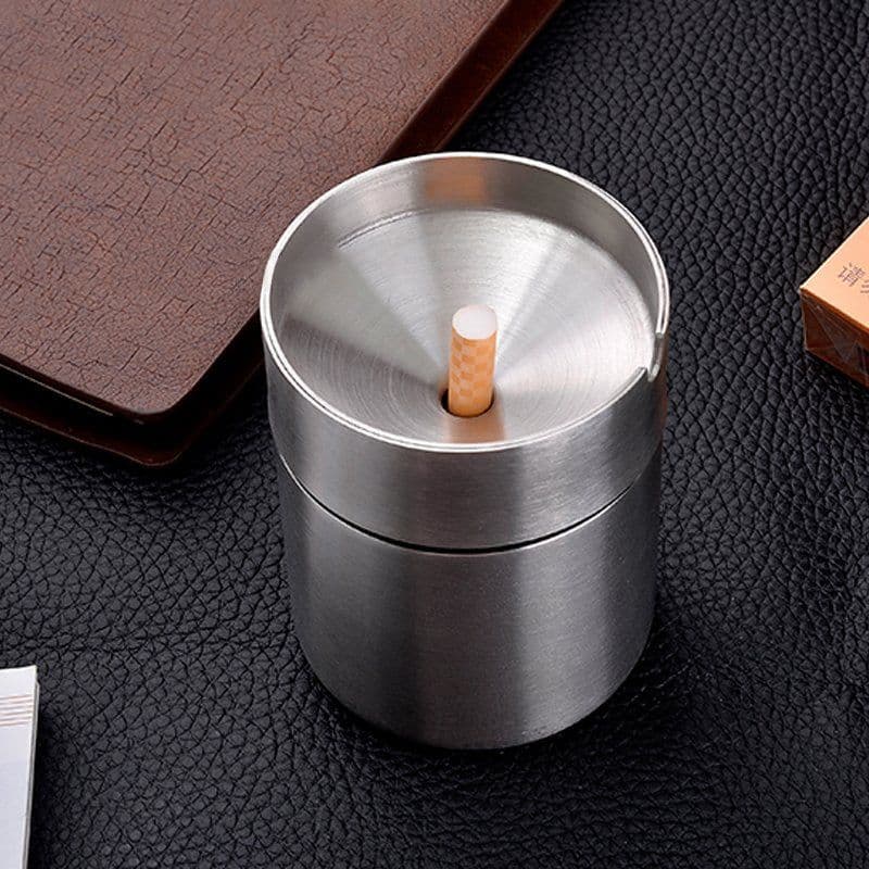 image-Stainless Steel Universal Ashtray For Car