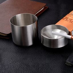 image-Stainless Steel Universal Ashtray For Car