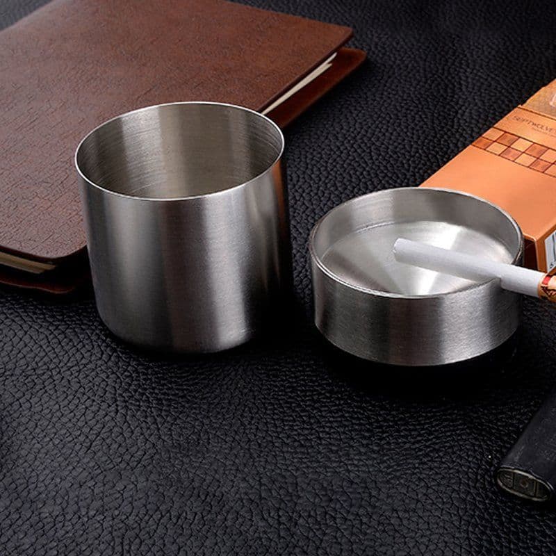 image-Stainless Steel Universal Ashtray For Car