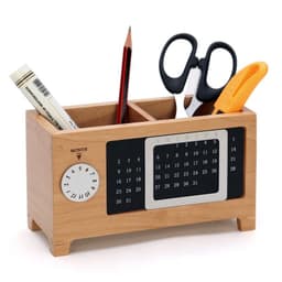 image-Wood Perpetual Calendar Storage Box