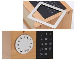image-Wood Perpetual Calendar Storage Box