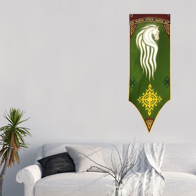 image-Flag of Rohan Banner - Canvas Double Angle