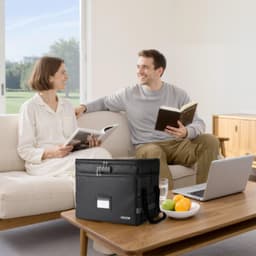 image-VEVOR Fireproof Document Box, 1832 ℉ Heat Insulated Fireproof & Waterproof Box with Lock, Portable Two-Layer File Storage Organizer Home Office Travel Use, for Passports, Important Documents, Files