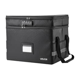 image-VEVOR Fireproof Document Box, 1832 ℉ Heat Insulated Fireproof & Waterproof Box with Lock, Portable Two-Layer File Storage Organizer Home Office Travel Use, for Passports, Important Documents, Files
