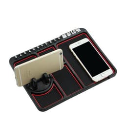 image-Car Anti-Slip Mat with Mobile Phone Holder, Dashboard Storage, Black