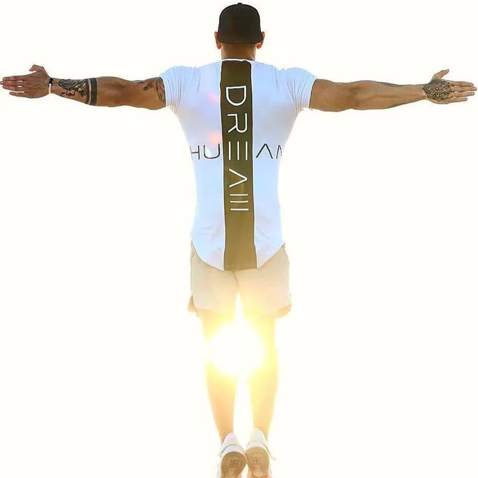 image-Muscle Brothers Fitness T-Shirt Quick Dry White