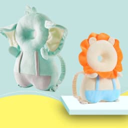 image-Baby Toddler Anti Fall Head Pillow With Strap Breathable