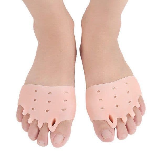 image-Five-hole honeycomb front pad hallux valgus big foot bone overlapping shock absorption female split toe toe toe set five-hole fixed